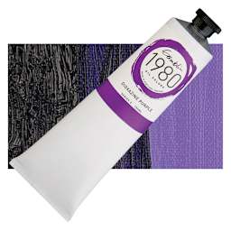 Gamblin 1980 Oil Paint - Dioxazine Purple, 150 ml tube and swatch
