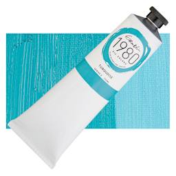Gamblin 1980 Oil Paint - Turquoise, 150 ml tube and swatch