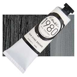 Gamblin 1980 Oil Paint - Van Dyke Brown, 37 ml tube and swatch