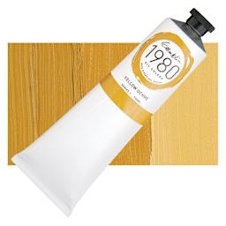 Gamblin 1980 Oil Paint - Yellow Ochre, 150 ml tube and swatch