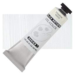 Blick Artists' Oil Paint - Titanium White, 40 ml tube and swatch