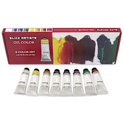 Blick Artists' Oil Color - Set of 8 colors, 40 ml tubes, tubes out of packaging