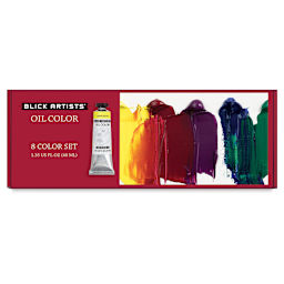 Blick Artists' Oil Color - Set of 8 colors, 40 ml tubes (Outside of Packaging)