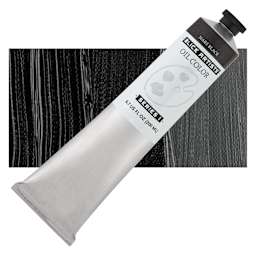 Blick Artists' Oil Paint - Mars Black, 200 ml tube and swatch