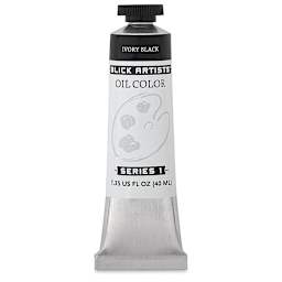 Blick Artists' Oil Color - Ivory Black, 40 ml tube