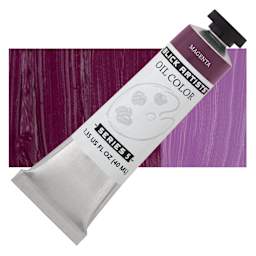 Blick Artists' Oil Paint - Magenta, 40 ml tube and swatch