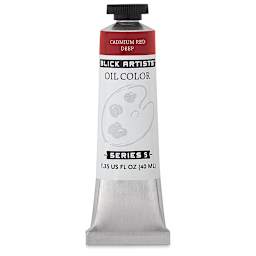 Blick Artists' Oil Color - Cadmium Red Deep, 40 ml tube