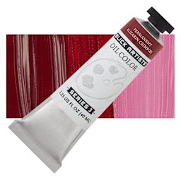 Blick Artists' Oil Paint - Permanent Alizarin Crimson, 40 ml tube and swatch