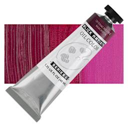 Blick Artists' Oil Paint - Quinacridone Magenta, 40 ml tube and swatch