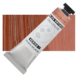 Blick Artists' Oil Paint - Red Ochre Tint, 40 ml tube and swatch