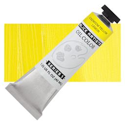 Blick Artists' Oil Paint - Cadmium Yellow Lemon, 40 ml tube and swatch