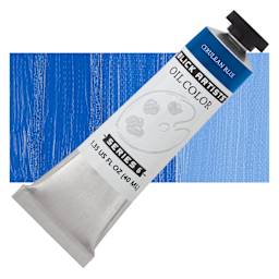 Blick Artists' Oil Paint - Cerulean Blue, 40 ml tube and swatch