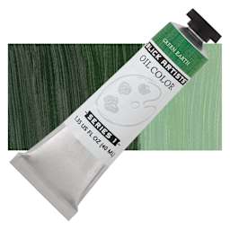 Blick Artists' Oil Paint - Green Earth, 40 ml tube and swatch