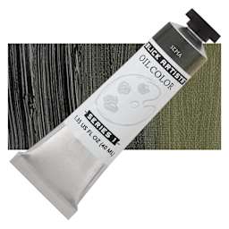 Blick Artists' Oil Paint - Sepia, 40 ml tube and swatch