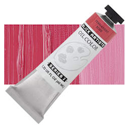 Blick Artists' Oil Paint - Permanent Rose, 40 ml tube and swatch