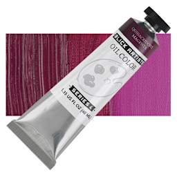 Blick Artists' Oil Paint - Quinacridone Magenta, 40 ml tube and swatch