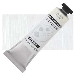 Blick Artists' Oil Paint - Titanium White, 40 ml tube and swatch