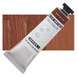 Blick Artists' Oil Paint - Venetian Red, 40 ml tube and swatch