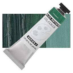 Blick Artists' Oil Paint - Viridian, 40 ml tube and swatch
