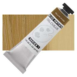 Blick Artists' Oil Paint - Yellow Ochre, 40 ml tube and swatch