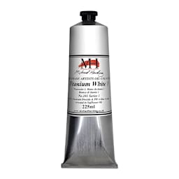 Michael Harding Artists Oil Color - 225 ml tube of Titanium White No. 1 shown upright