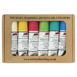 Michael Harding Artists Oil Color - Set of 6, Bermuda Tropical Colors, 40 ml tubes front of package