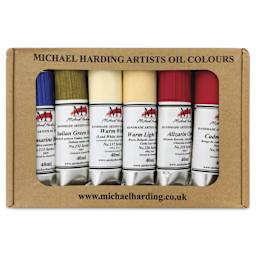 Michael Harding Artists Oil Color - Set of 6, Modern Master Colors, 40 ml Tubes front of package