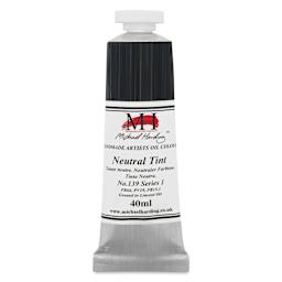 Michael Harding Artists Oil Color - Neutral Tint, front of 40 ml tube