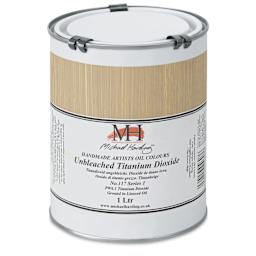 Michael Harding Artists Oil Color - Unbleached Titanium Dioxide, 1 Liter