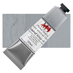 Michael Harding Artists Oil Color - Neutral Gray N7, 225 ml tube and swatch