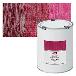 Michael Harding Artists Oil Paint - Magenta, 1 Liter and swatch