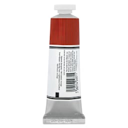 Michael Harding Artists Oil Color - Herculane Red, back of 40 ml tube