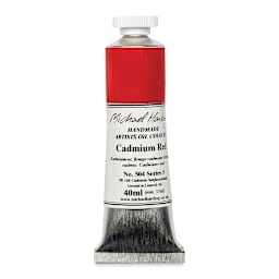 Michael Harding Artists Oil Color - Cadmium Red, 40 ml tube