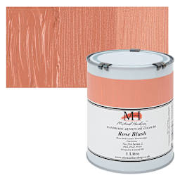 Michael Harding Artists Oil Color - Rose Blush, 1 Liter can and swatch