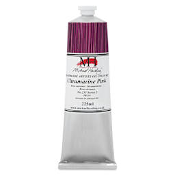 Michael Harding Artists Oil Color - Ultramarine Pink, front of 225 ml tube