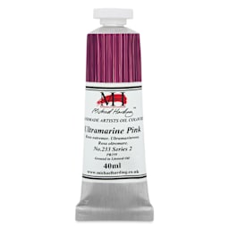 Michael Harding Artists Oil Color - Ultramarine Pink, front of 40 ml tube