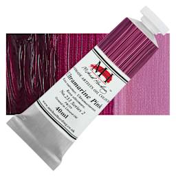 Michael Harding Artists Oil Color - Ultramarine Pink, 40 ml tube and swatch