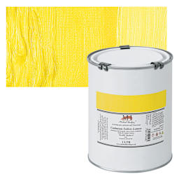 Michael Harding Artists Oil Paint - Cadmium Yellow Lemon, 1 Liter and swatch