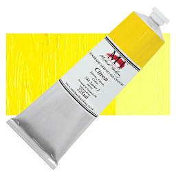 Michael Harding Artists Oil Color - Citron, 225 ml tube and swatch