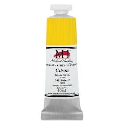 Michael Harding Artists Oil Color - Citron, front of 40 ml tube