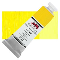 Michael Harding Artists Oil Color - Citron, 40 ml tube and swatch