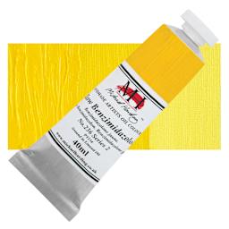 Michael Harding Artists Oil Color - Yellow Benzimidazolone, 40 ml tube and swatch