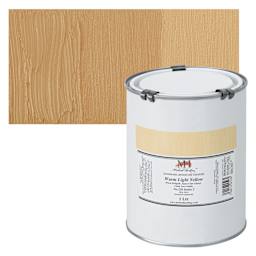 Michael Harding Artists Oil Paint - Warm Light Yellow, 1 Liter and swatch