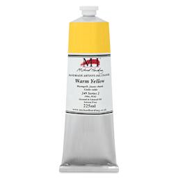 Michael Harding Artists Oil Color - Warm Yellow, front of 225 ml tube