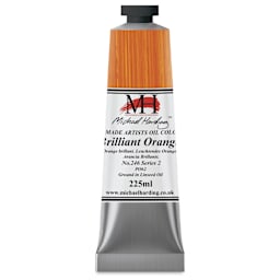 Michael Harding Artists Oil Color - Brilliant Orange, 225 ml tube