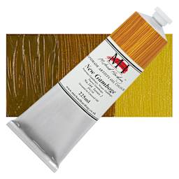 Michael Harding Artists Oil Color - New Gamboge, 225 ml tube and swatch