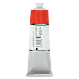 Michael Harding Artists Oil Color - Orange Benzimidazolone, back of 225 ml tube