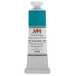 Michael Harding Artists Oil Color - Cobalt Teal Blue Shade, 40 ml, Tube (Front)