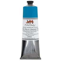 Michael Harding Artists Oil Color - Phthalo Blue and Titanium White, 225 ml tube