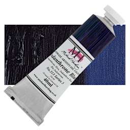 Michael Harding Artists Oil Paint - Indanthrone Blue, 40 ml, Tube and swatch
